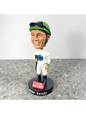 Jerry Bailey Bobblehead Jockey Hall of Fame Saratoga Horse Racing Collectible